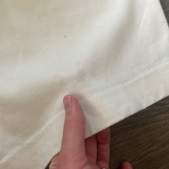 AS-IS White Cotton High Waisted Back Zip Shorts Pin Up Style - 1940/50s Style - Picture 14 of 16